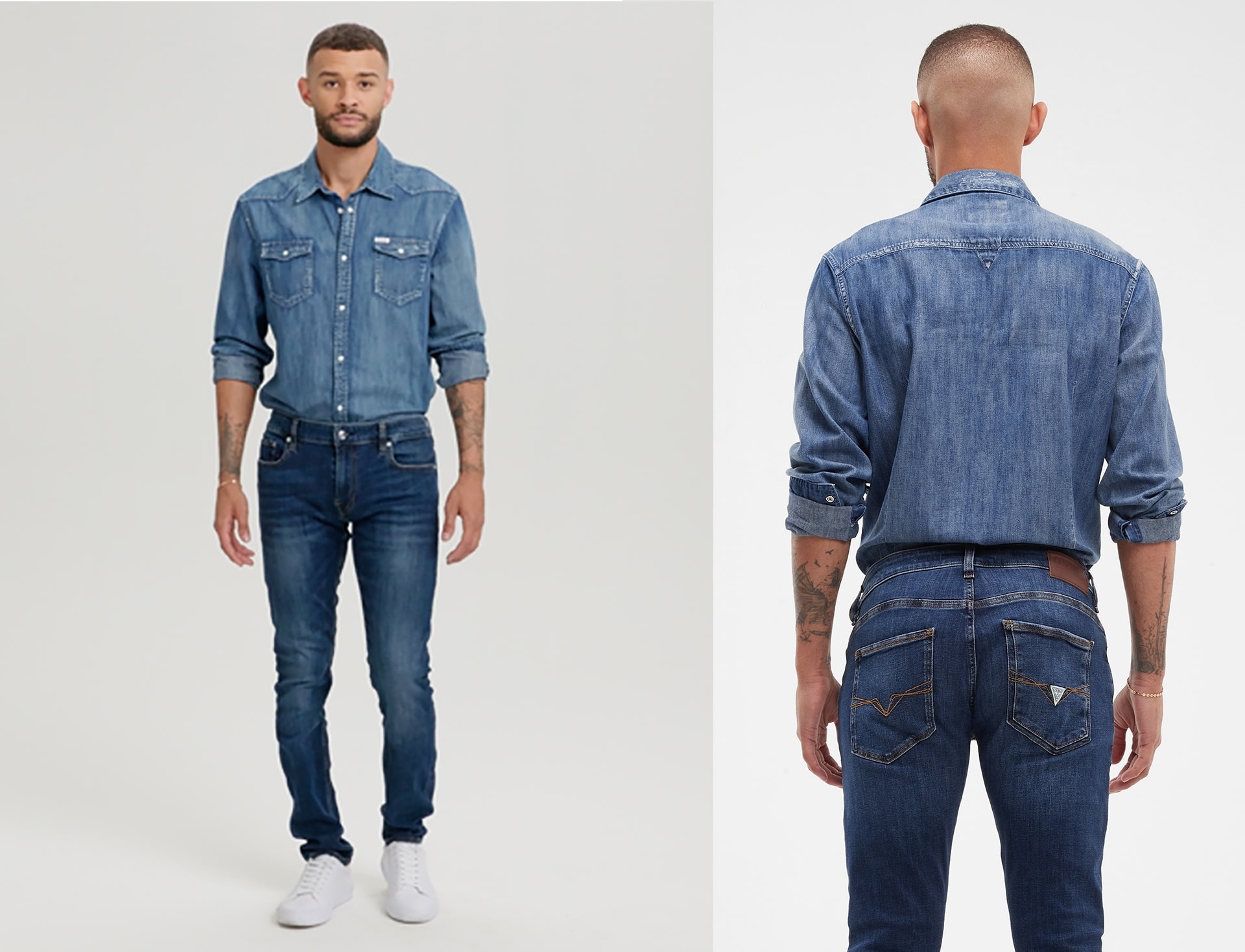 Guess jeans mens shirt store